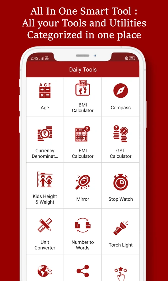Daily Tools : Unit Converter screenshot